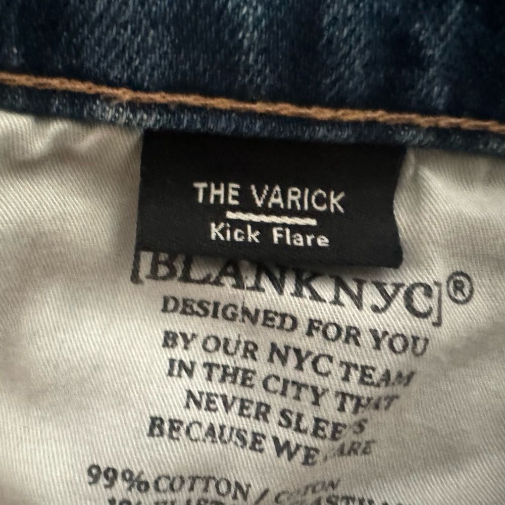 Blank NYC Womens 28 x25 The Varick Kick Flare Denim Medium Wash Blue Jeans 569™ - Picture 7 of 16